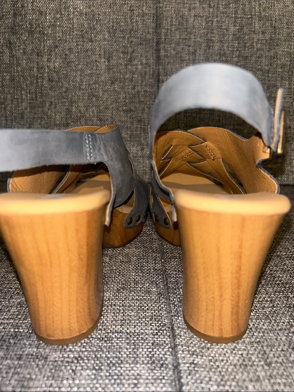NEW - Kork-Ease Woven Slingback Clogs in Slate Blue